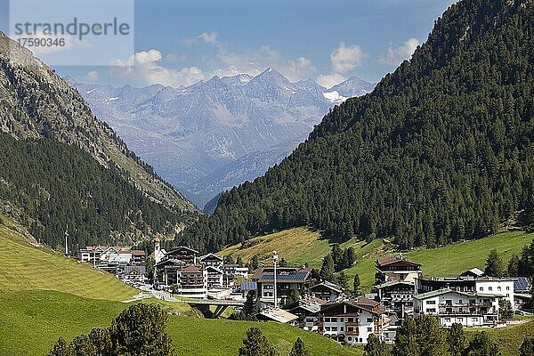 Ortsansicht Vent  Venter Tal  Gemeinde Sölden  Ötztaler Alpen  Tirol  Österreich  Europa
