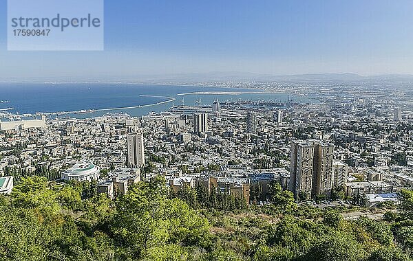 Stadtansicht  Panorama  Haifa  Israel  Asien