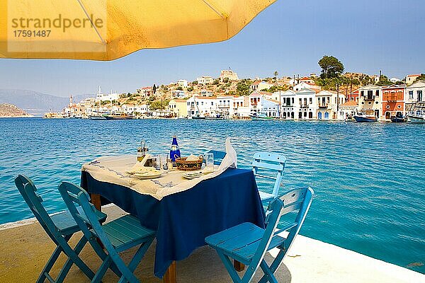 Promenaden-Restaurant  Kastellorizo  Griechenland  Europa