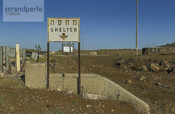 Shelter  kleiner Bunker  Golanhöhen  Israel  Asien