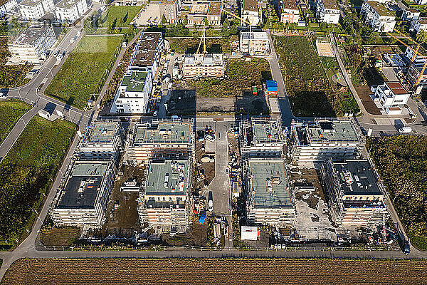 Deutschland  Baden-Württemberg  Sindelfingen  Luftaufnahme von Vorstadthäusern im Neubaugebiet