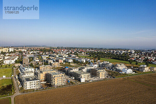 Germany  Baden-Wurttemberg  Sindelfingen  Aerial view of suburban houses in new development area