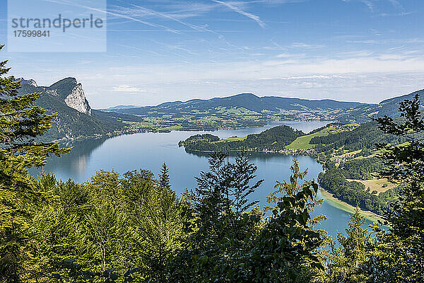 Blick auf den Mondsee im Sommer