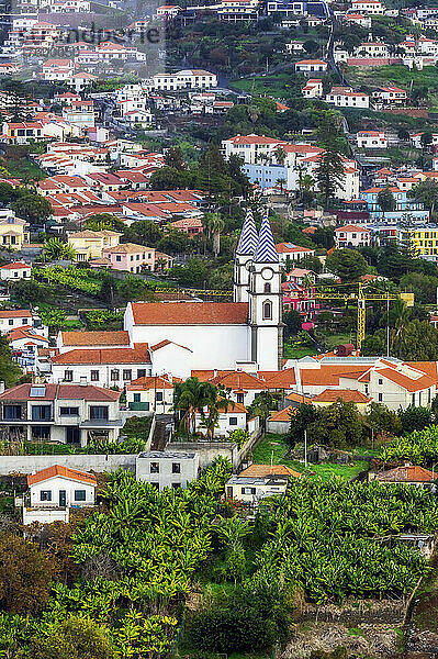 Kirche und Gebäude in Funchal  Madeira  Portugal