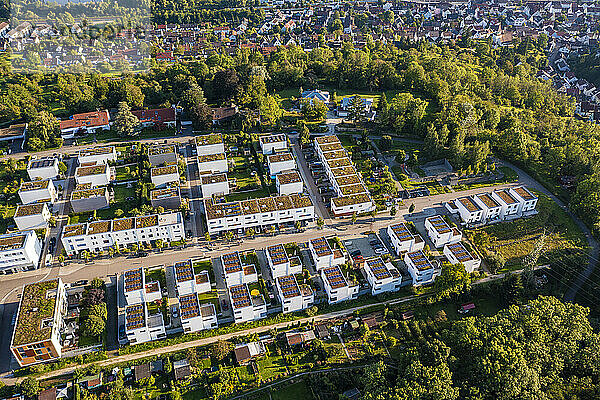 Deutschland  Baden-Württemberg  Esslingen am Neckar  Luftaufnahme des Neubaugebiets Sonnensiedlung Egert