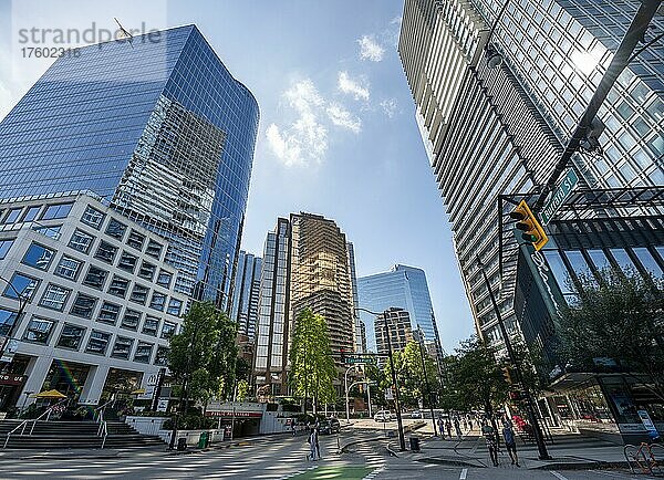 Hochhäuser in der Innenstadt  Canada Place  Vancouver  British Columbia  Kanada  Nordamerika