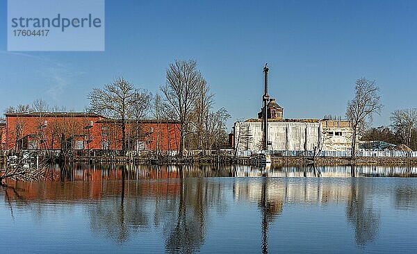 Baustellen auf der Havelinsel Eiswerder in Spandau  Berlin  Deutschland  Europa