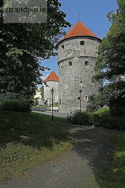 Mittelalterliche Stadtbefestigung  Bauzeit 13. Jhd. 14. Türme  Tallinn  Estland  Baltikum  Europa