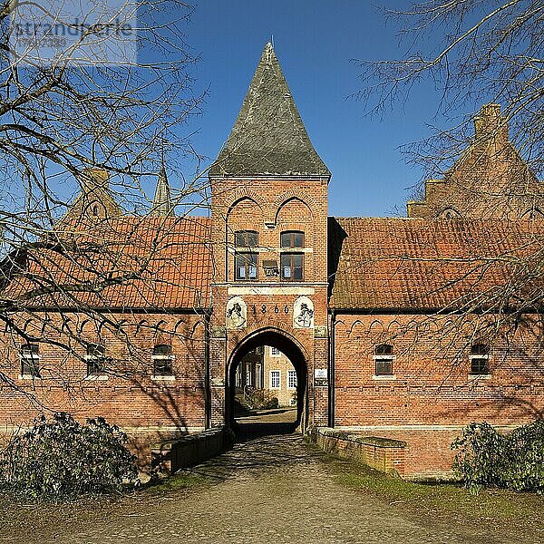 Haus Egelborg  denkmalgeschütztes Wasserschloss  Legden  Münsterland  Nordrhein-Westfalen  Deutschland  Europa