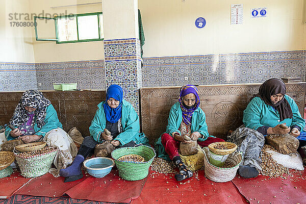 Arganöl-Kooperative von Frauen in der Nähe von Agadir  Marokko; Marokko