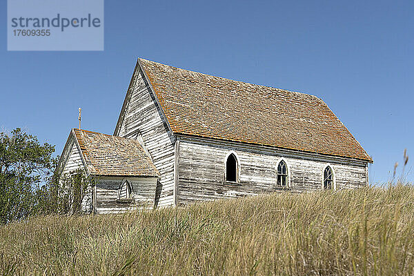 Alte verlassene Kirche in der Geisterstadt Neidpath  Saskatchewan; Neidpath  Saskatchewan  Kanada
