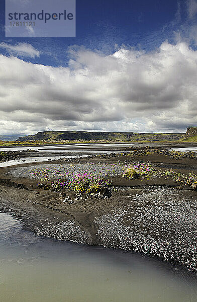 Fluss Brunna  in der Nähe von Nupur  an der Südküste Islands; Island