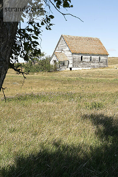 Alte verlassene Kirche in der Geisterstadt Neidpath  Saskatchewan; Neidpath  Saskatchewan  Kanada
