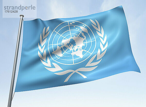 Flagge der Organisation der Vereinten Nationen