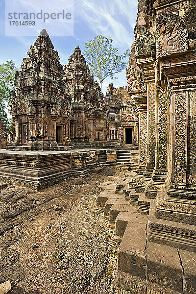 Khmer-Tempel aus dem 10. Jahrhundert  Banteay Srei  Angkor  Kambodscha