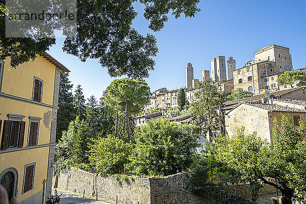 Historische Altstadt und Türme von San Gimignano; San Gimignano  Toskana  Italien