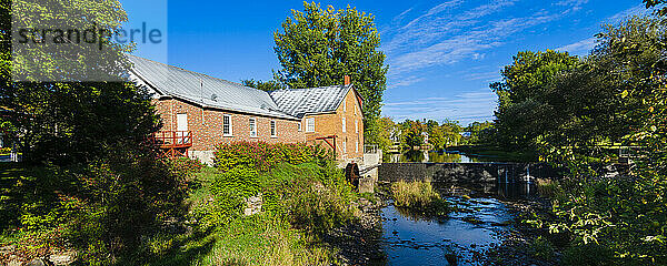 Pike River und das Missisquoi County Museum; Stanbridge East  Quebec  Kanada