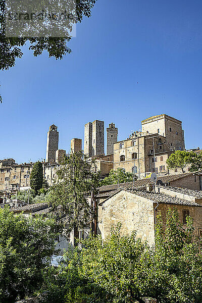 Historische Altstadt und Türme von San Gimignano; San Gimignano  Toskana  Italien
