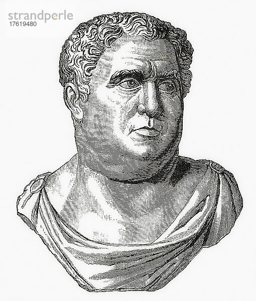 Aulus Vitellius  15 - 69. Römischer Kaiser für acht Monate  er war der dritte Kaiser des Jahres der vier Kaiser. Aus Cassell's Illustrated Universal History  veröffentlicht 1883.