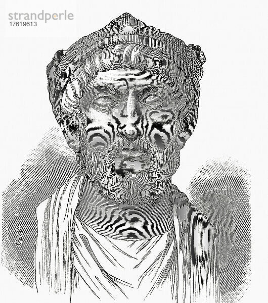 Julian  auch bekannt als Julian der Abtrünnige  331 - 363. Römischer Kaiser  bedeutender Philosoph und Autor in griechischer Sprache. Aus Cassell's Illustrated Universal History  veröffentlicht 1883.