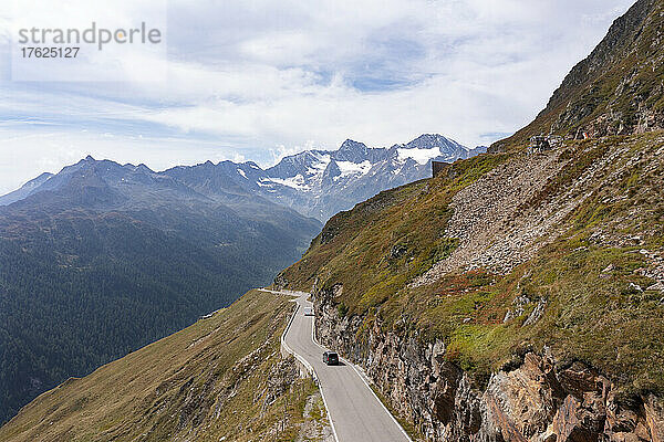 Blick auf das Timmelsjoch im Passeiertal