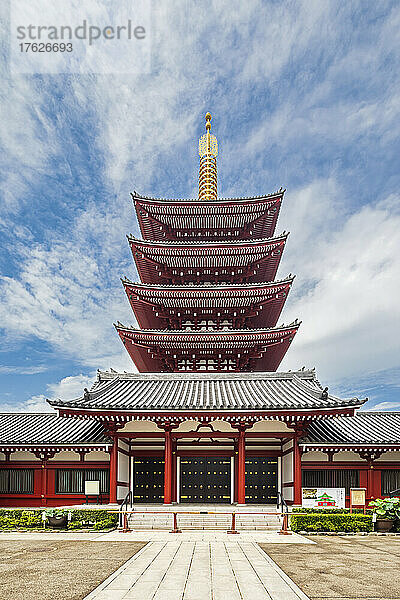 Japan  Kanto-Region  Tokio  Fassade der Senso-Ji-Pagode