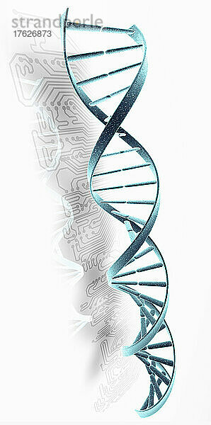 DNA-Helix und Leiterplatte