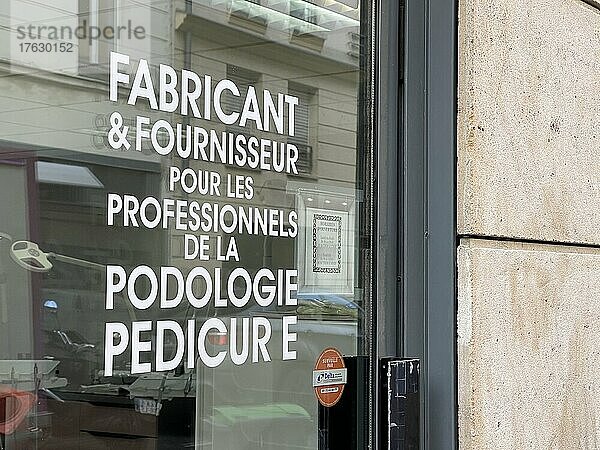 Hersteller und Zulieferer für Podologie- und Pediküre-Fachkräfte. Paris  Ile-de-France  Frankreich.