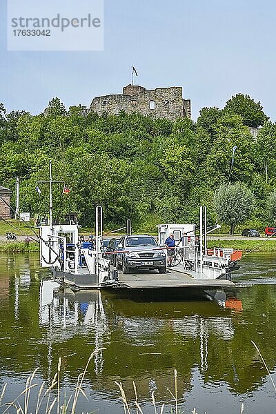 Weserfähre  Burg  Polle  Niedersachsen  Deutschland  Europa