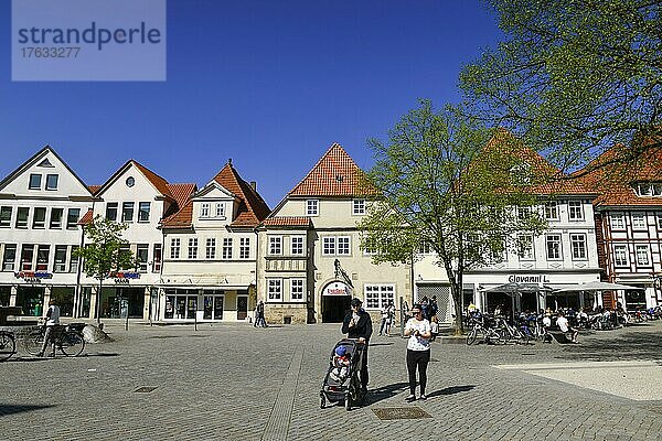 Altbauten  Pferdemarkt  Altstadt  Hameln  Niedersachsen  Deutschland  Europa