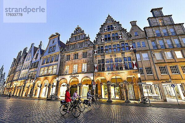 Bürgerhäuser  Prinzipalmarkt  Münster  Nordrhein-Westfalen  Deutschland  Europa