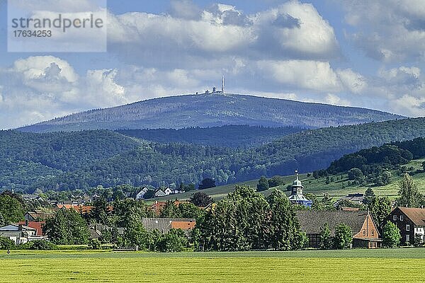 Harz mit Brocken  Niedersachsen  Deutschland  Europa