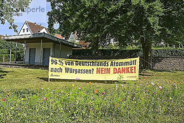 Protest Atommüll Atomkraftwerk Würgassen  Niedersachsen  Deutschland  Europa