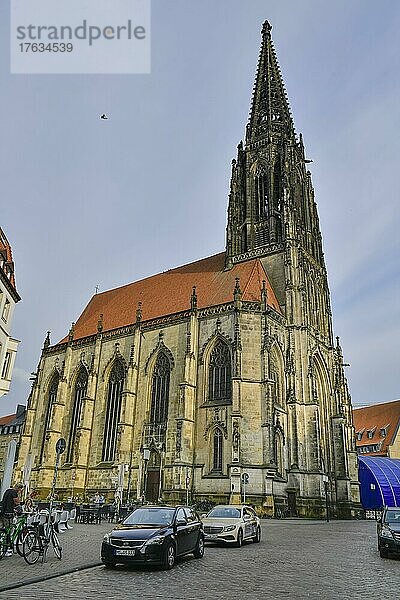 St. Lamberti Kirche  Lambertikirchplatz  Münster  Nordrhein-Westfalen  Deutschland  Europa