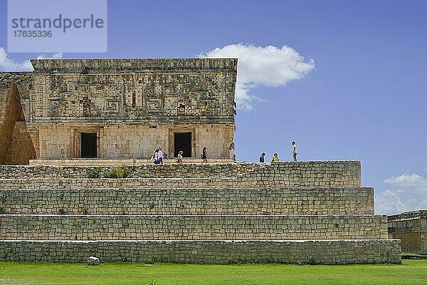 Gouverneurspalast (Palacio del Gobernador)  Ruinen  Uxmal  Yucatan  Mexiko  Mittelamerika