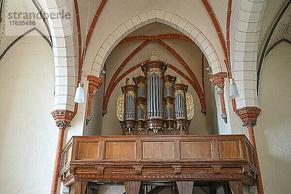 Heeren-Euler-Orgel  Nonnenempore  Historische Wallfahrtskirche  Gottsbüren  Hessen  Deutschland  Europa