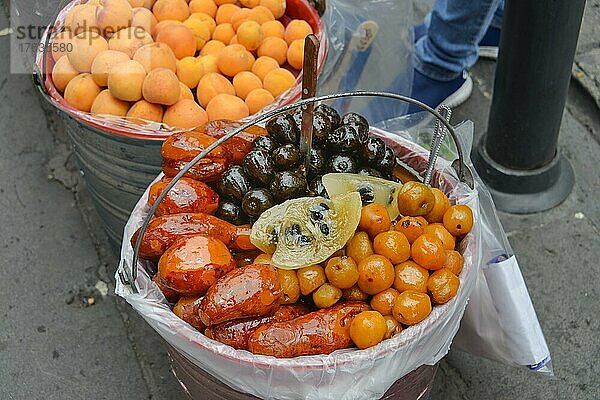 Straßenverkauf Obst  Puebla  Mexiko  Mittelamerika