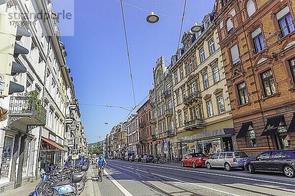 Brückenstraße  Altstadt  Heidelberg  Baden-Württemberg  Deutschland  Europa