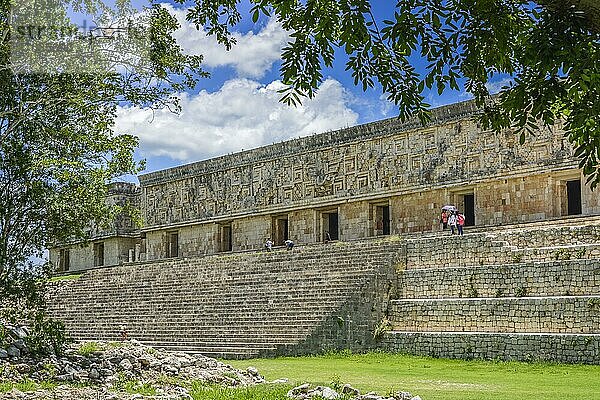 Gouverneurspalast (Palacio del Gobernador)  Ruinen  Uxmal  Yucatan  Mexiko  Mittelamerika