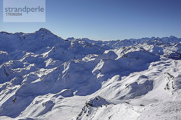 Bergwelt am Pointe du Bouchet bei Orelle  Departement Savoie  Frankreich  Europa