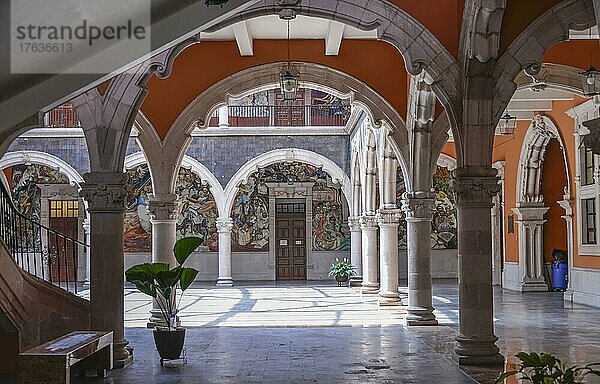 Gouverneurspalast Palacio de Gobierno  Plaza de la Patria  Aguascalientes  Mexiko  Mittelamerika