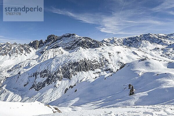 Bergwelt bei Couchevel Moriond  Vallee de Courchevel  Departement Savoie  Frankreich  Europa