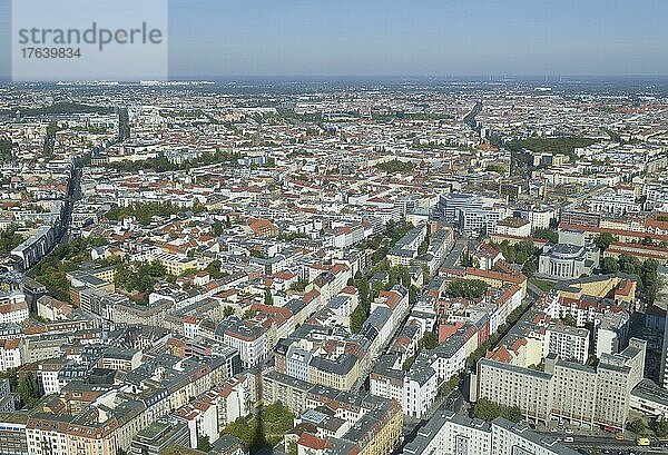 Stadtansicht Luftbild  Prenzlauer Berg  Mitte  Berlin  Deutschland  Europa