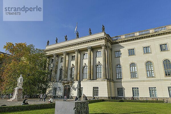 Hauptgebäude  Humboldt-Universität  Unter den Linden  Mitte  Berlin  Deutschland  Europa