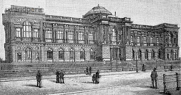 Städelsches Kunsthaus Frankfurt  1879  digital restaurierte Reproduktion einer Originalvorlage aus dem 19. Jahrhundert