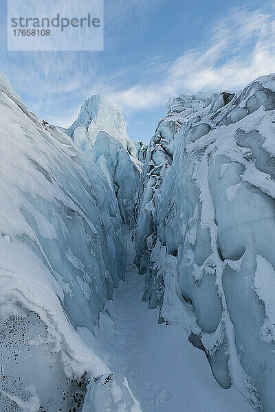 Gletscherspalte im Matanuska-Gletscher