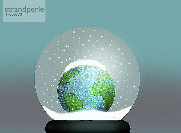 Globus in einer Schneekugel