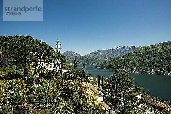 Vico Morcote  Luganer See  Lago di Lugano  Tessin  Schweiz  Europa
