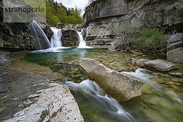 Cascata della Sega  Saw Wasserfall  Parco Nazionale delle Foreste Casentinesi  Nationalpark  Toskana  Arezzo  Italien  Europa