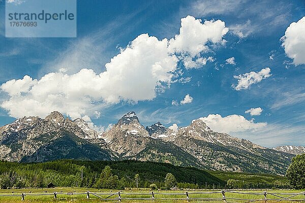 Grand-Teton-Nationalpark Bergkette in Wyoming  USA  Nordamerika